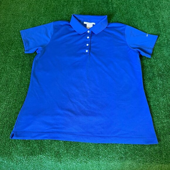 Nike Golf Dri-FIT Short Sleeve Pique Royal Blue Polo Golf Shirt Plus Size XXL - Picture 1 of 14
